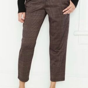 A New Day Plaid ankle Straight-Leg Dress Pants in gray/black